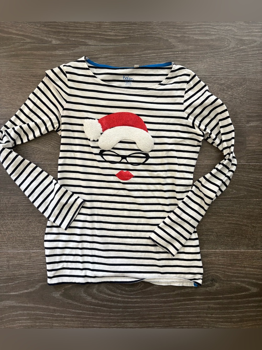 Boden Holiday Christmas Breton - Size 4